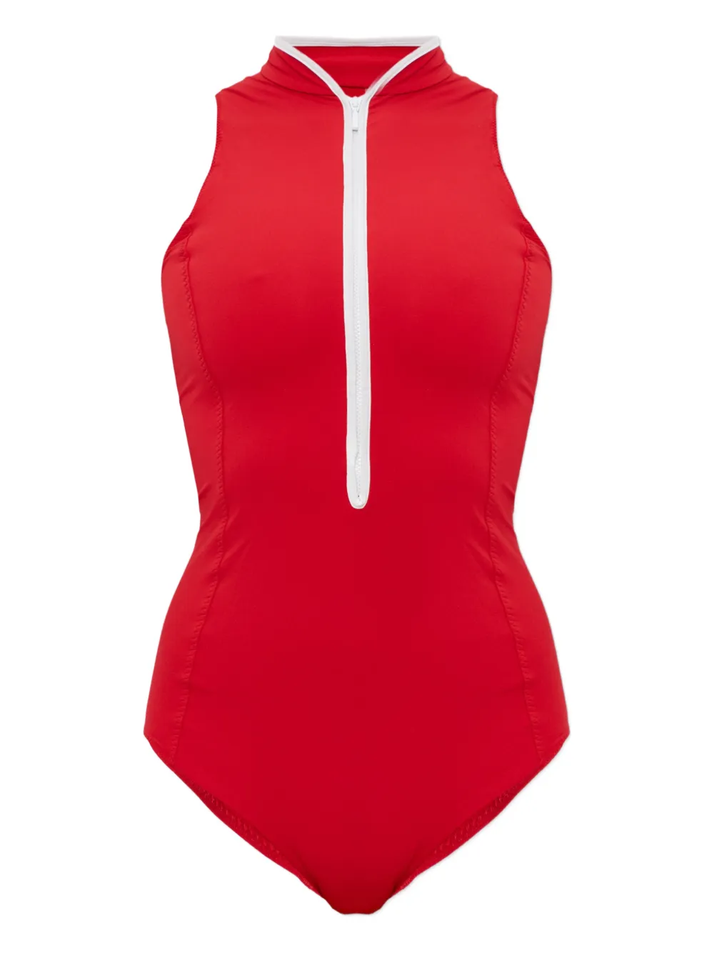 Hunza G Katya Zip Swimsuit In Red