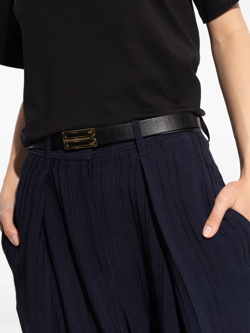 Victoria Beckham Riem met logogesp Zwart