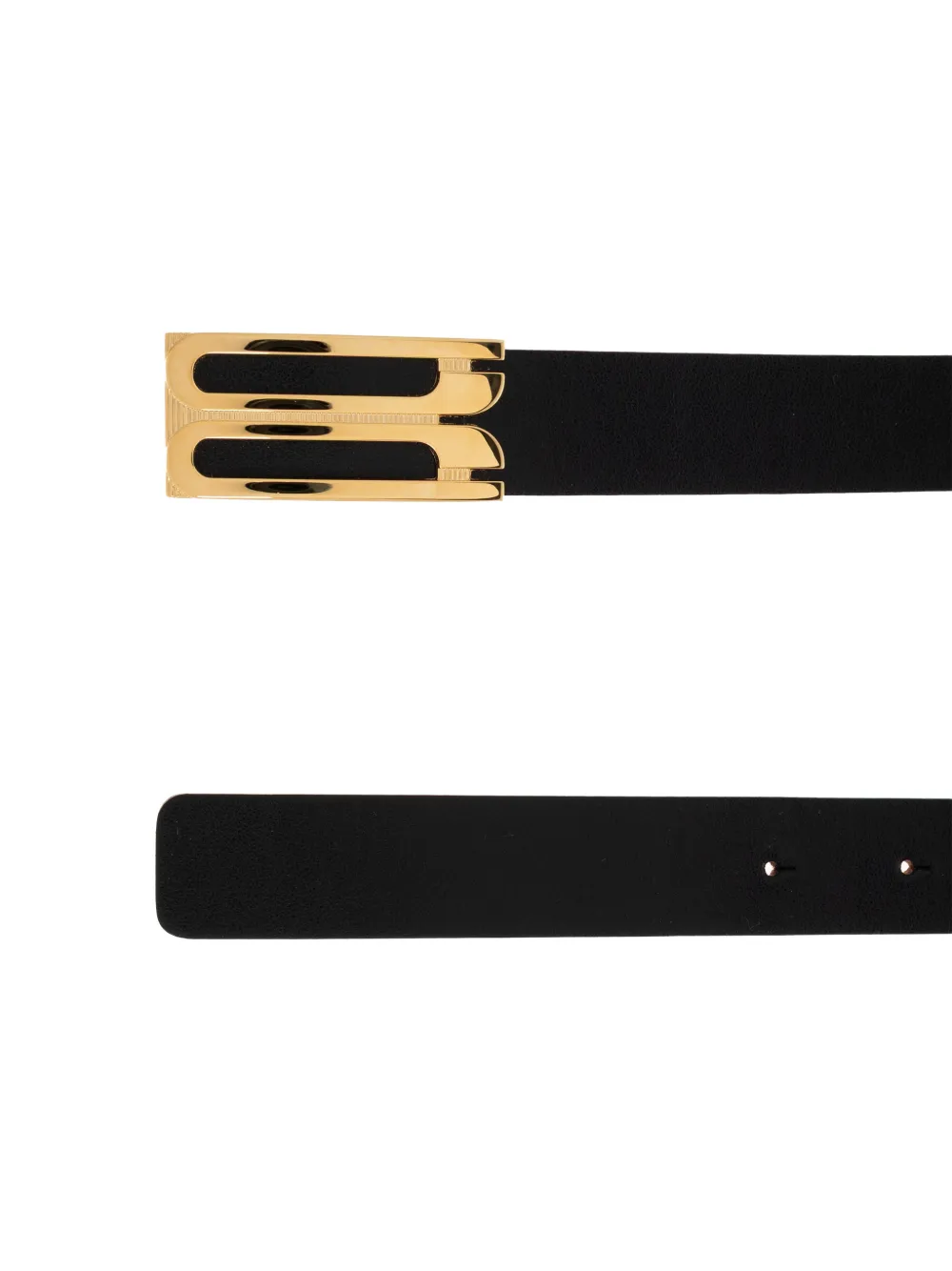 Victoria Beckham logo-buckle leather belt - Zwart