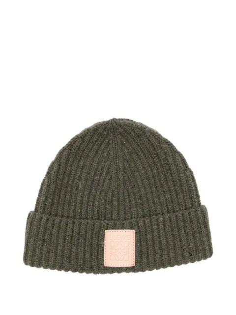 LOEWE logo-patch beanie hat