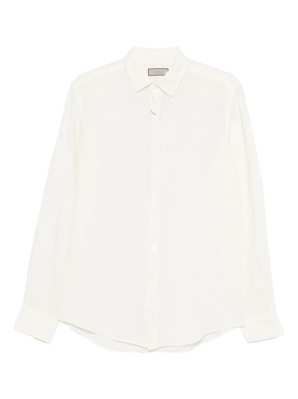 Canali buttoned linen shirt | Neutrals | Image 1