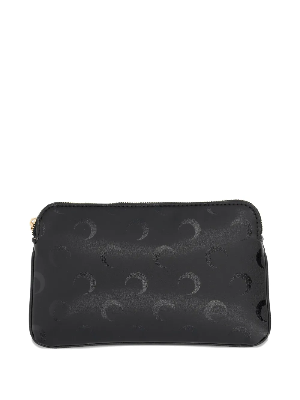 Marine Serre moon-print zip purse - Zwart