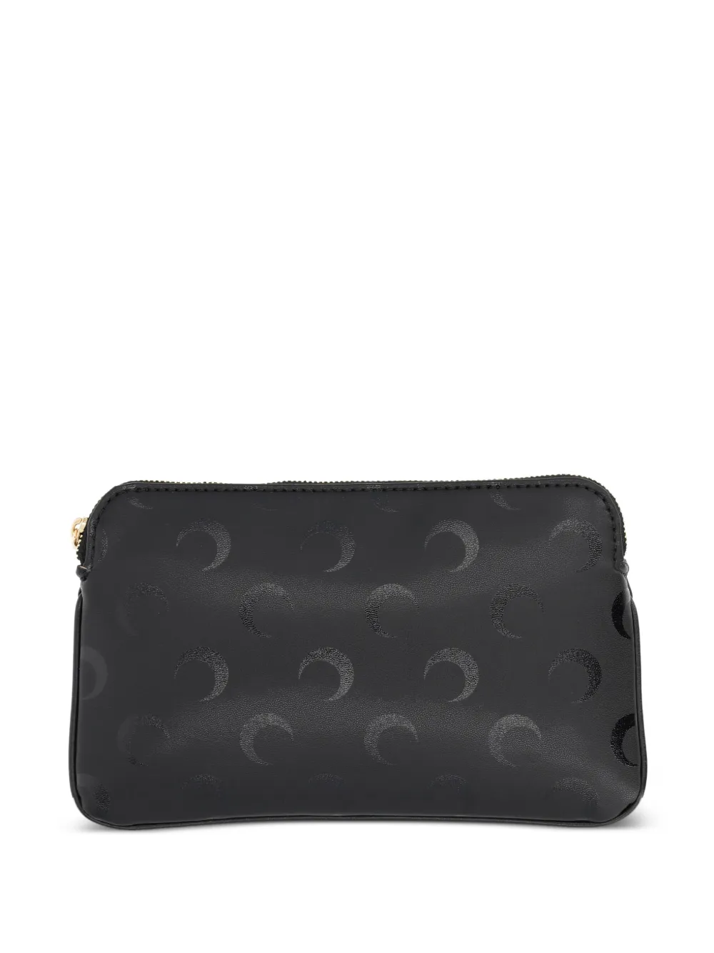 Marine Serre moon-print zip purse - Nero