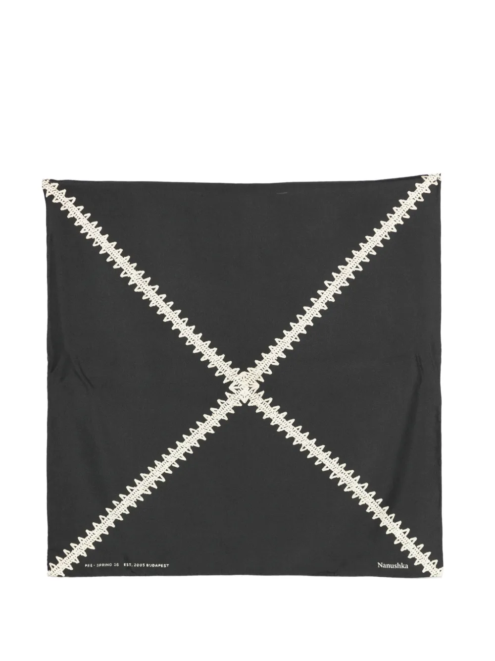 Nanushka silk scarf - Nero