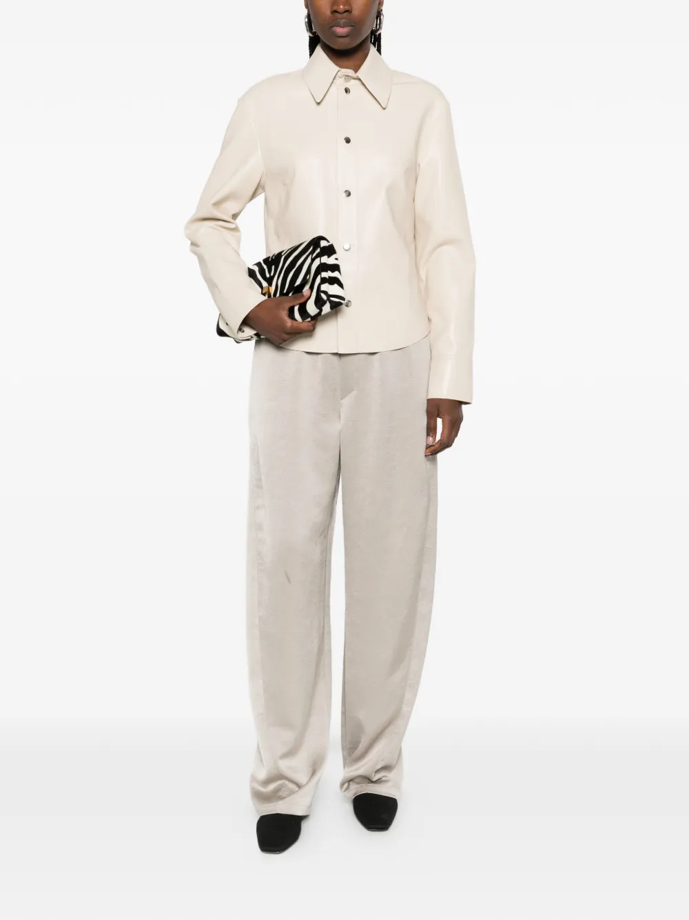  Nanushka Cut-out Shirt Jacket - Neutrals 