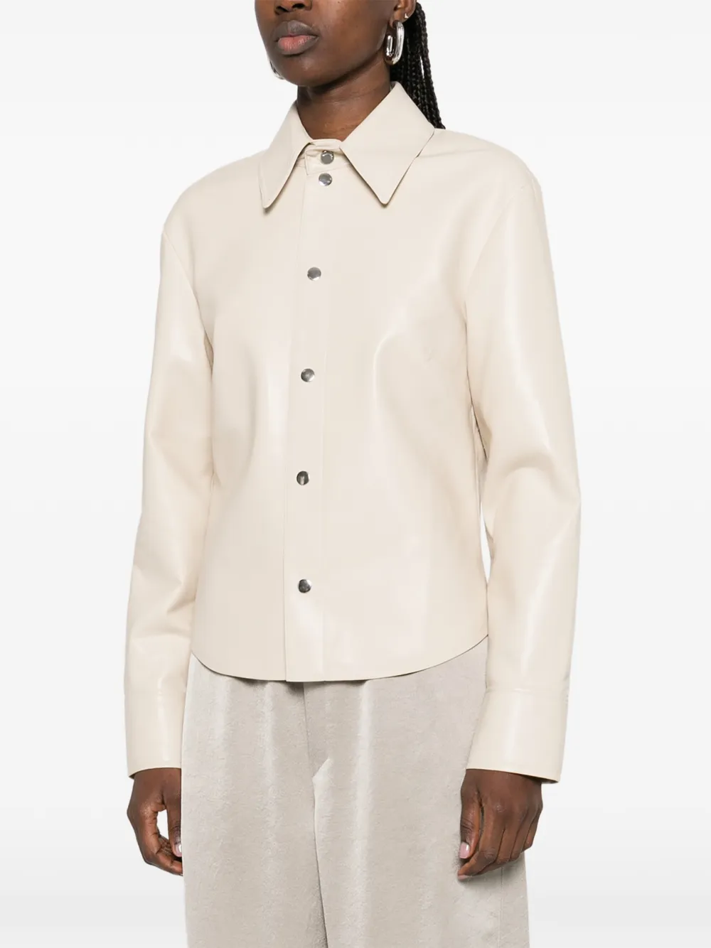  Nanushka Cut-out Shirt Jacket - Neutrals 
