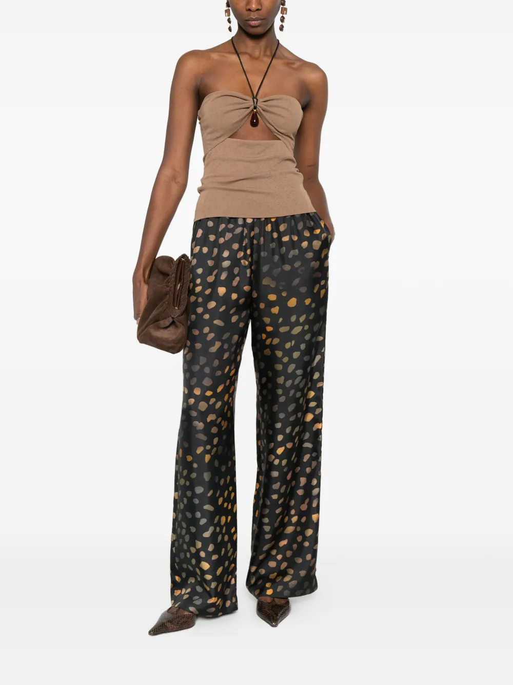  Nanushka Cut-out Strap Bandeau Top - Neutrals 