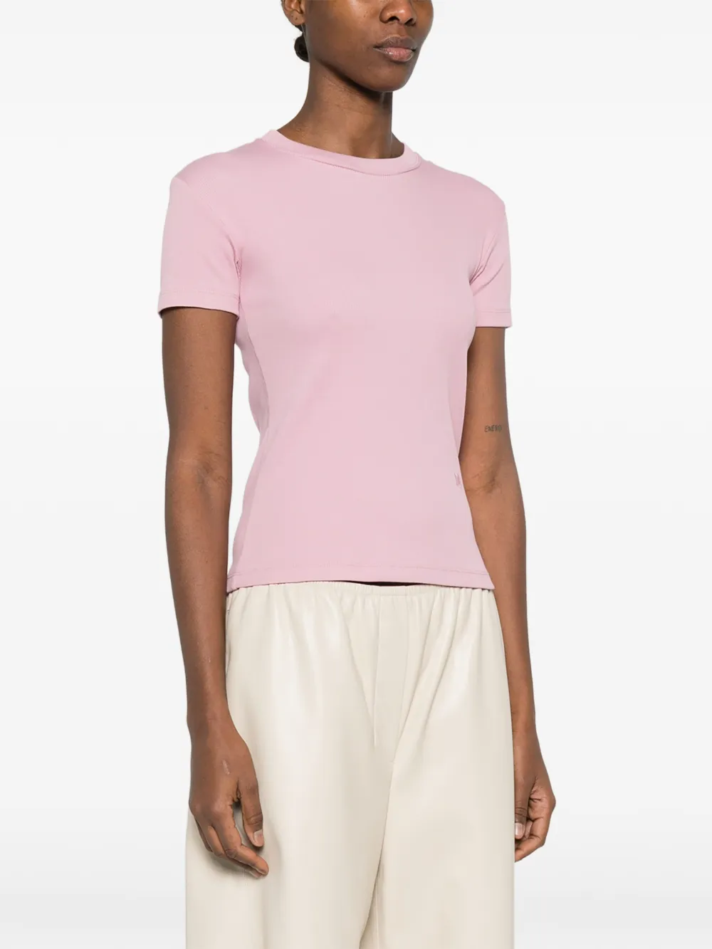  Nanushka Slim Fit Cropped T-shirt - Pink 