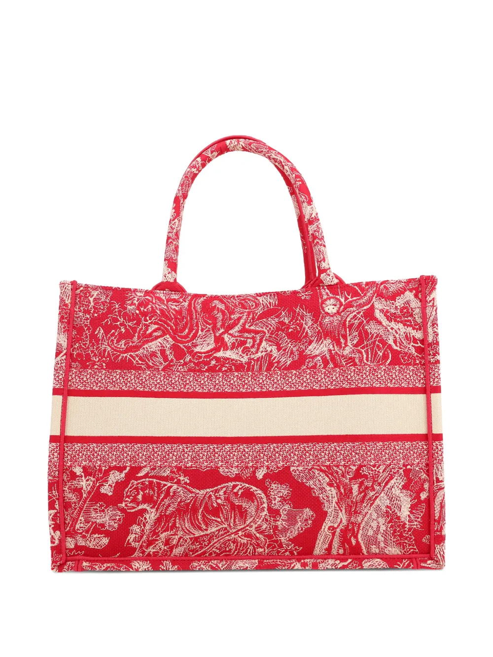 Christian Dior Pre-Owned 2020's Book patterned double-handle tote bag - Rood