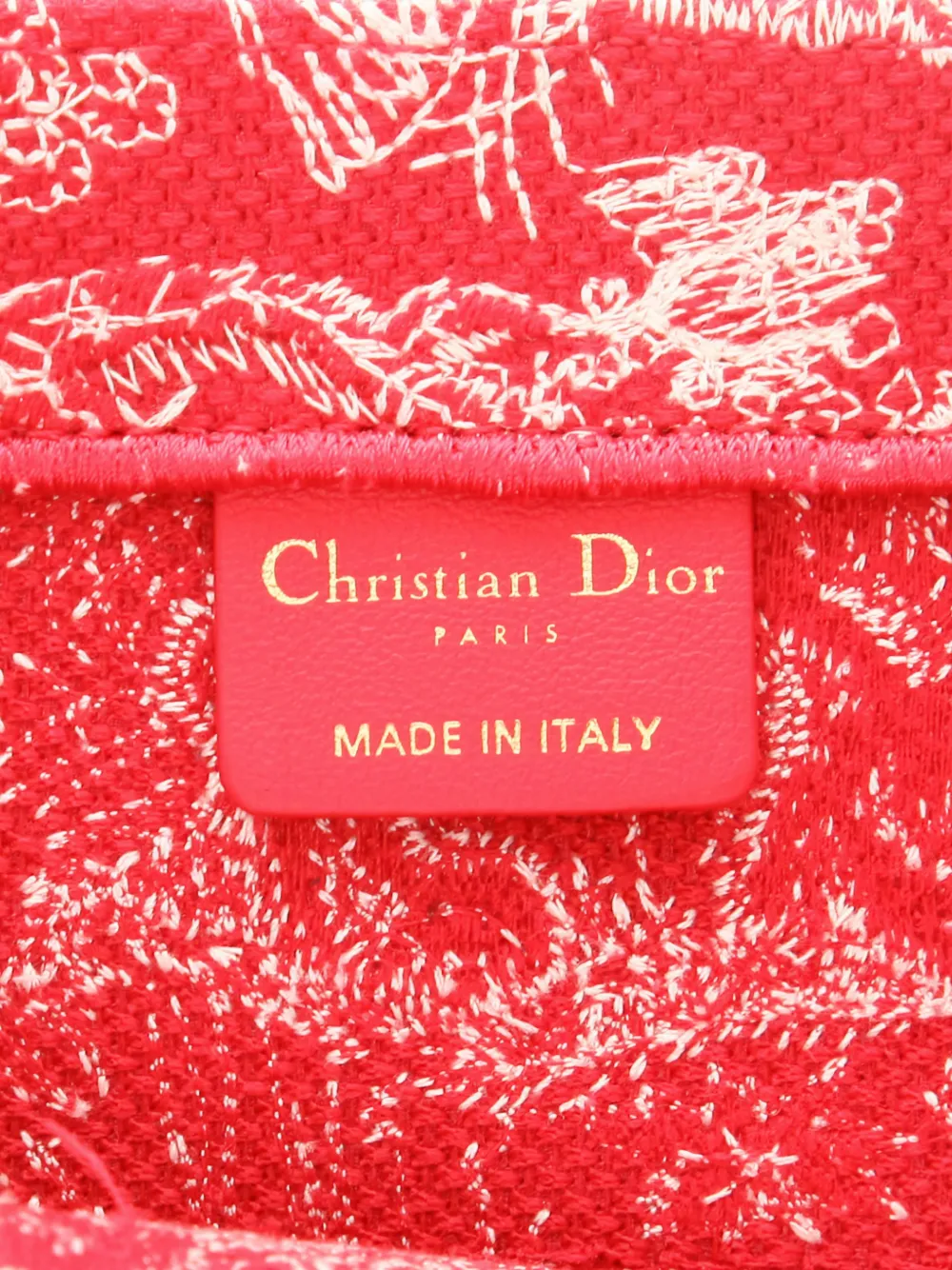 Christian Dior Pre-Owned 2020's Book shopper met dubbele handgreep en patroon Rood