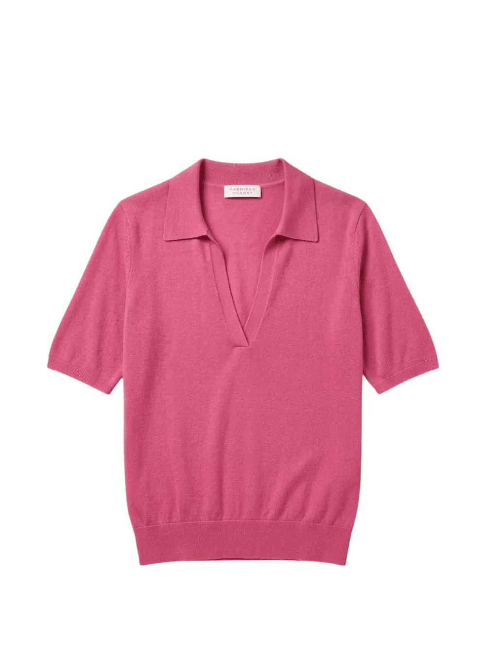 Gabriela Hearst short-sleeve V-neck top - Rosa
