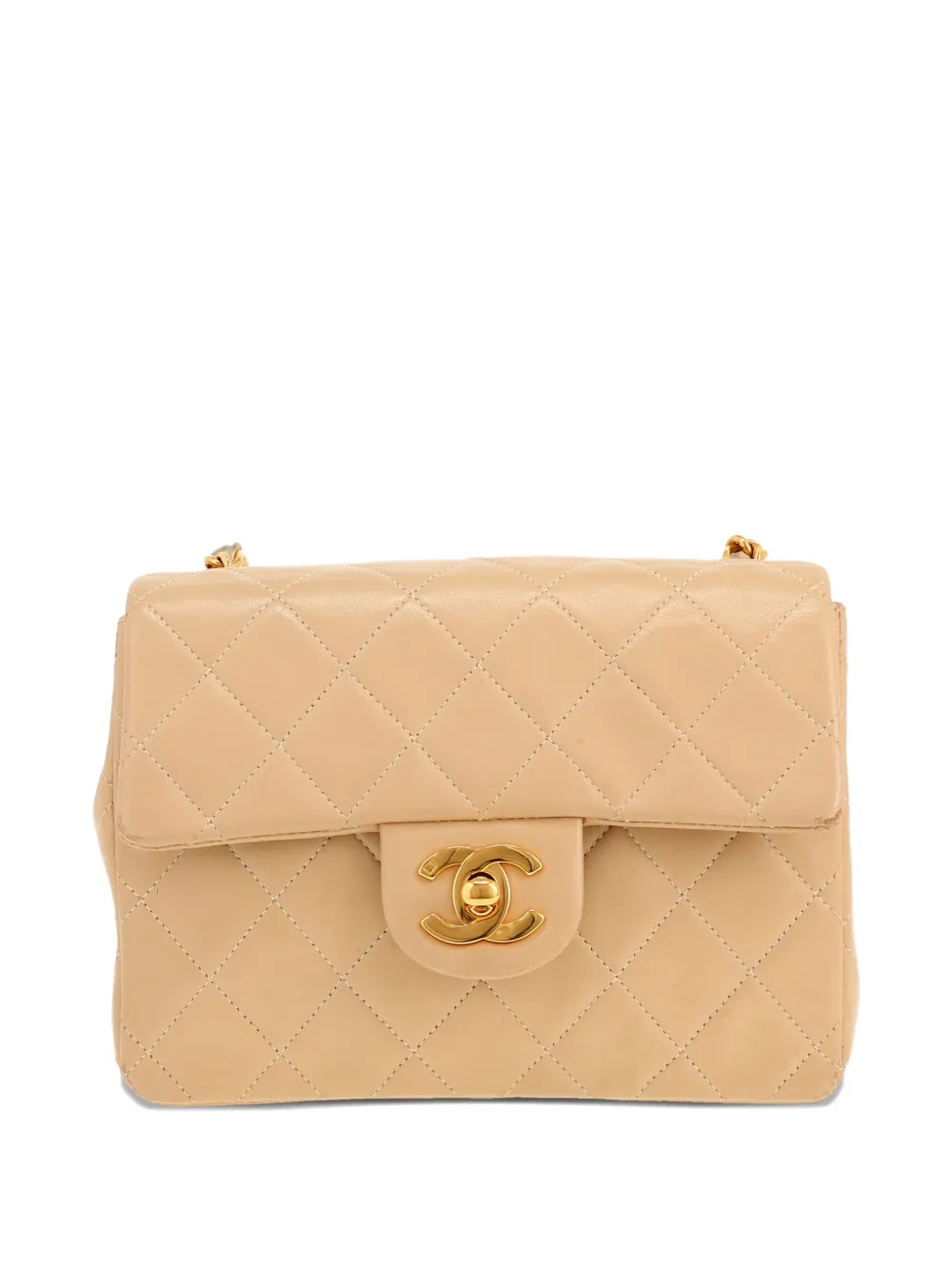 CHANEL Pre-Owned 1996 mini Carré quilted shoulder bag - Toni neutri