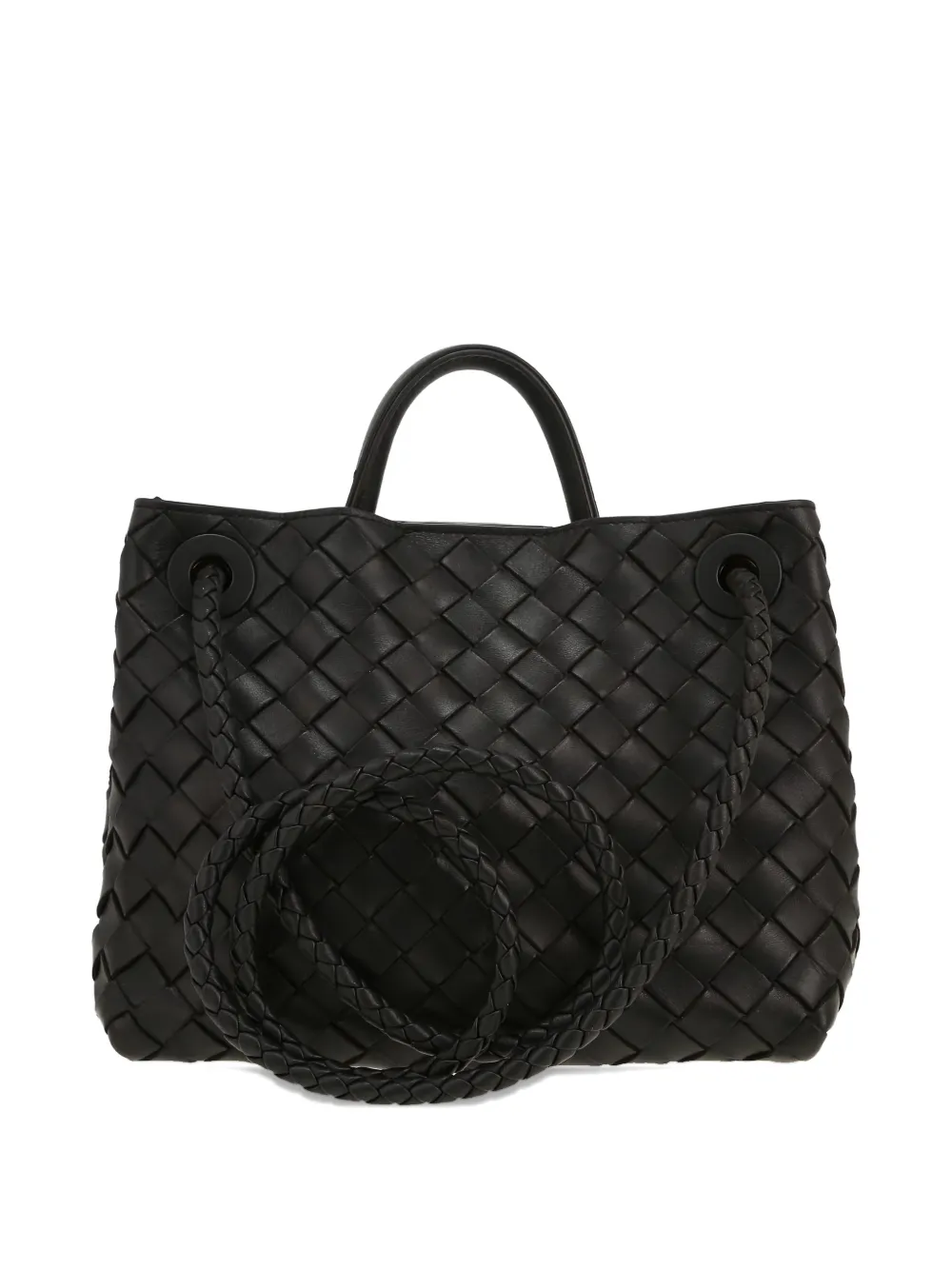 Bottega Veneta Pre-Owned 2020's Andiamo intrecciato tote bag - Zwart