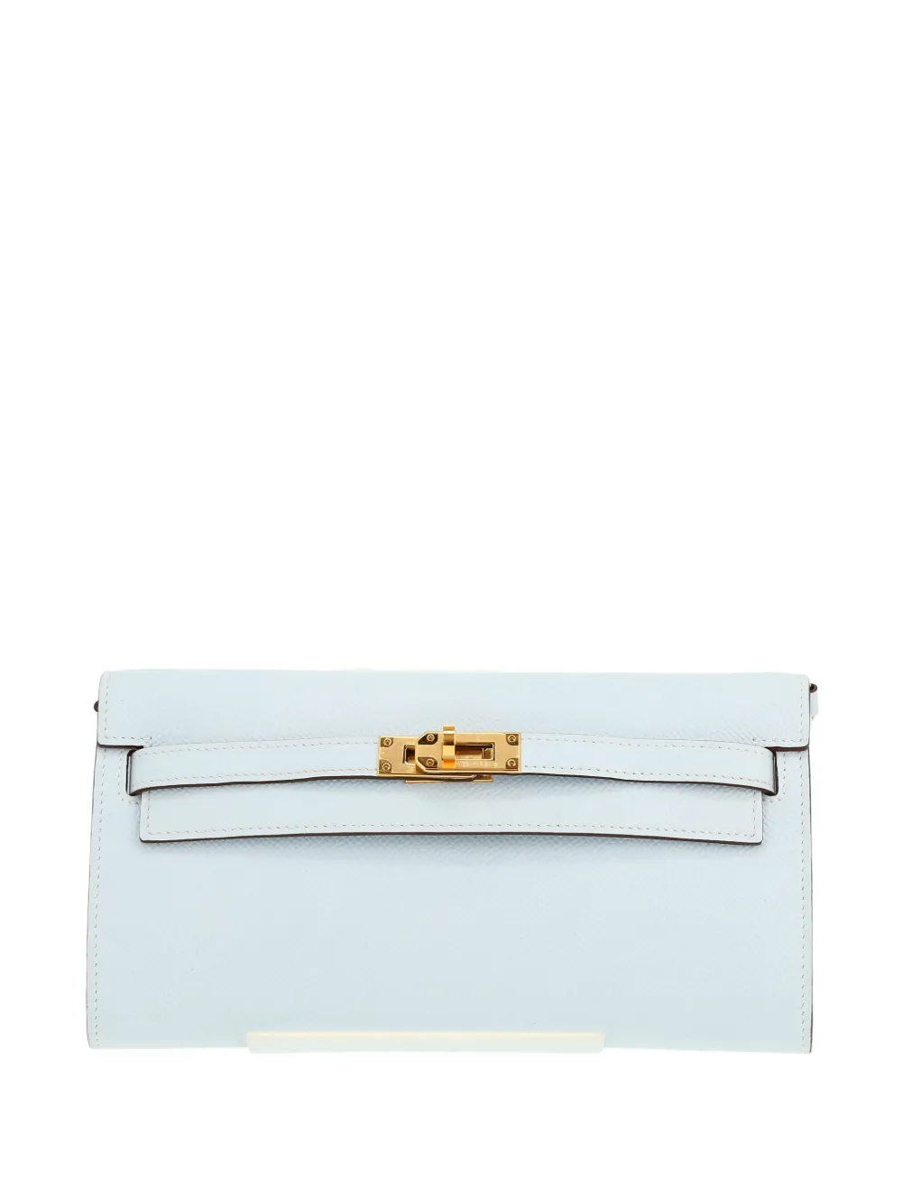 Pre-owned Hermes 2020 Kelly To Go Epsom-leather Clutch Bag In Blue