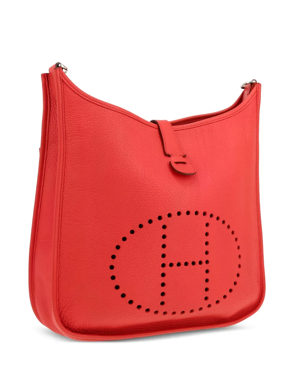 Hermès Pre-owned 2012 Evelyne III Perforated-adjustable Crossbody Bag in Red, view 3