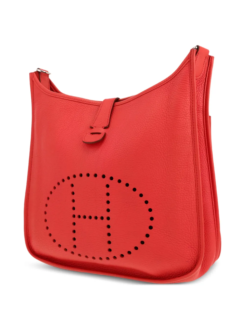 Hermès Pre-owned 2012 Evelyne III Perforated-adjustable Crossbody Bag in Red, view 4