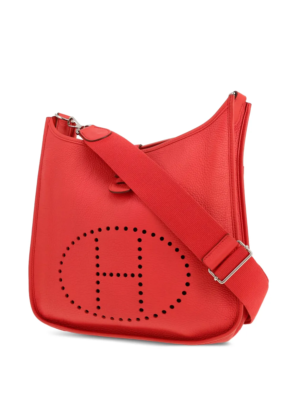 Hermès Pre-owned 2012 Evelyne III Perforated-adjustable Crossbody Bag in Red, view 5