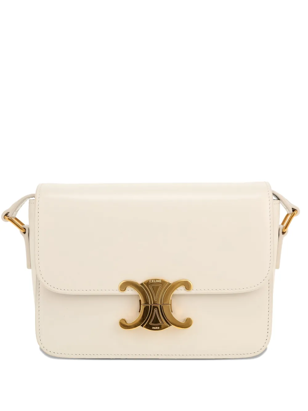 Pre-owned Celine 2020s Triomphe Teen Cross Body In Neutral