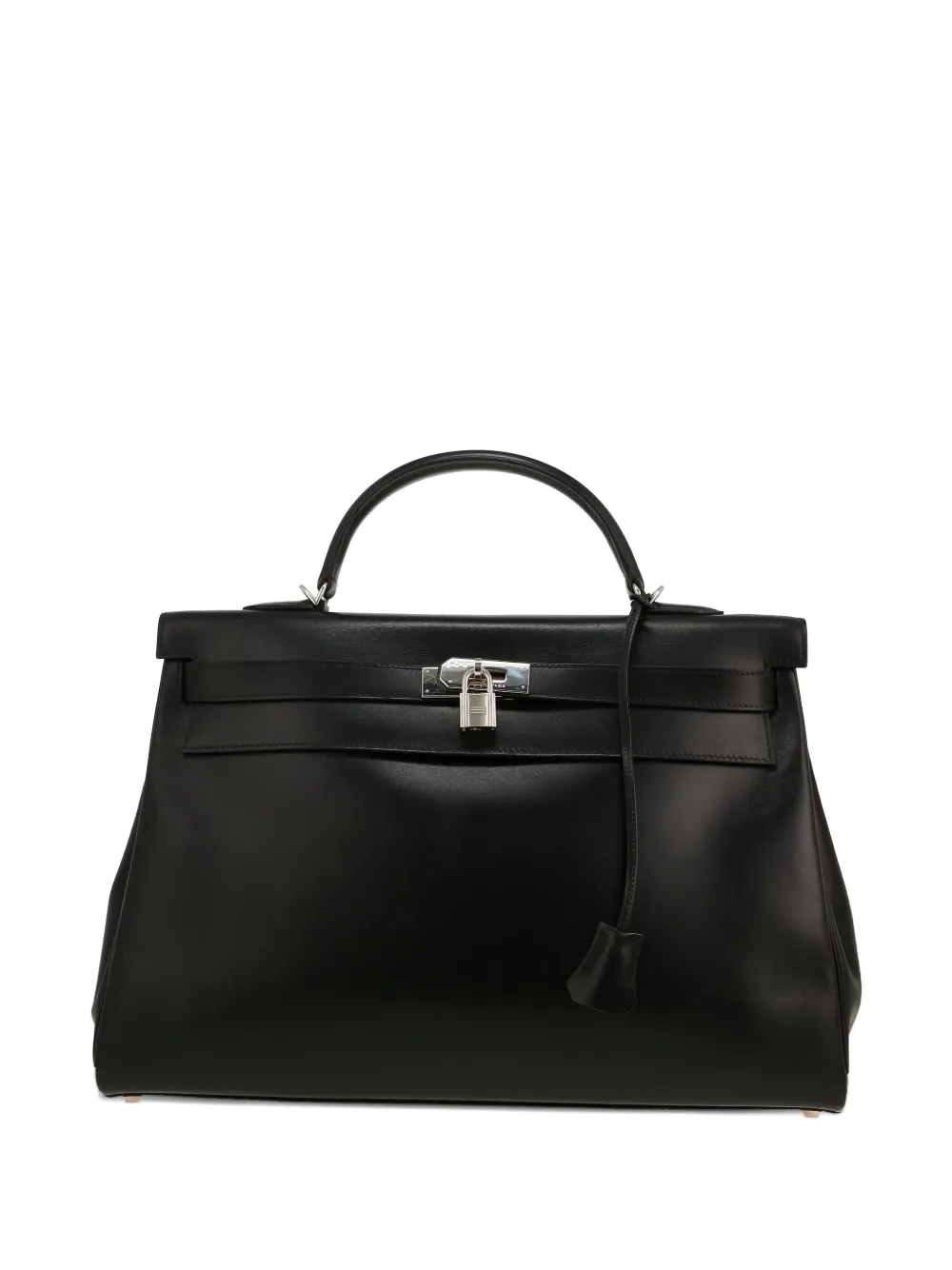 Pre-owned Hermes 2000 Kelly 40 Tote Bag In Black