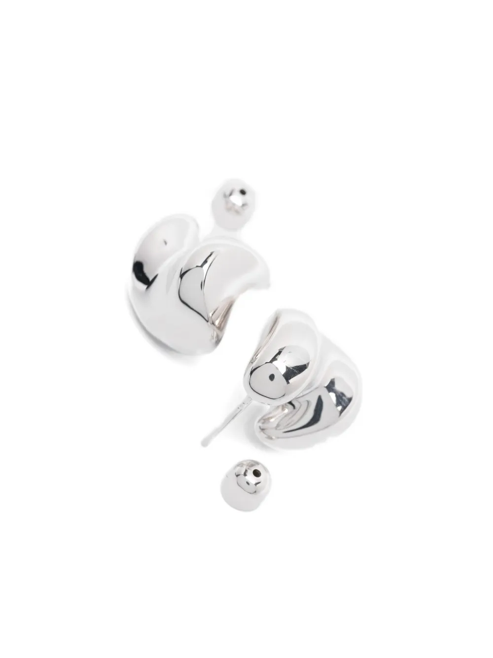  Maria Black Pendientes Saddle Small - Plateado 