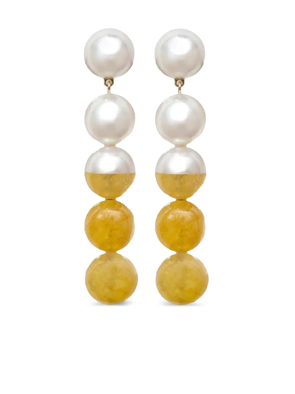 YUTAI 18K yellow gold pearl earrings - Oro