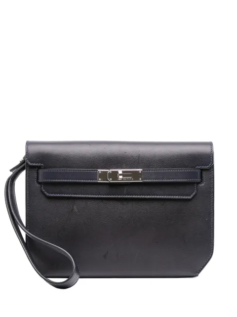 Hermès Pre-Owned 2021 Evergrain Kelly Depeches Pouch 25 clutch bag