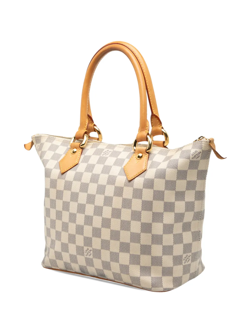 Pre-owned Louis Vuitton 2007 Damier Azur Saleya Pm Handbag In White