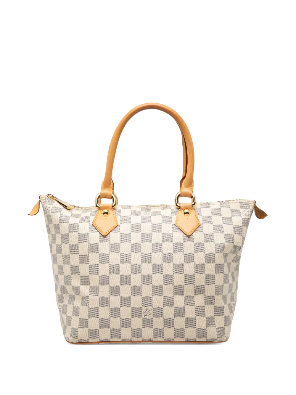 Pre-owned Louis Vuitton 2007 Damier Azur Saleya Pm Handbag In White