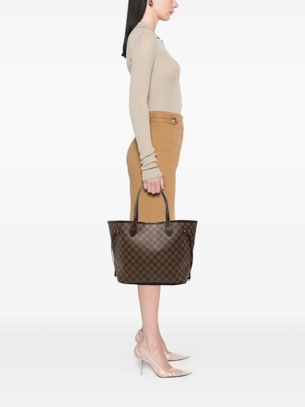 Louis Vuitton Pre-Owned 2008 Damier Ebene Neverfull MM tote bag - Marrone