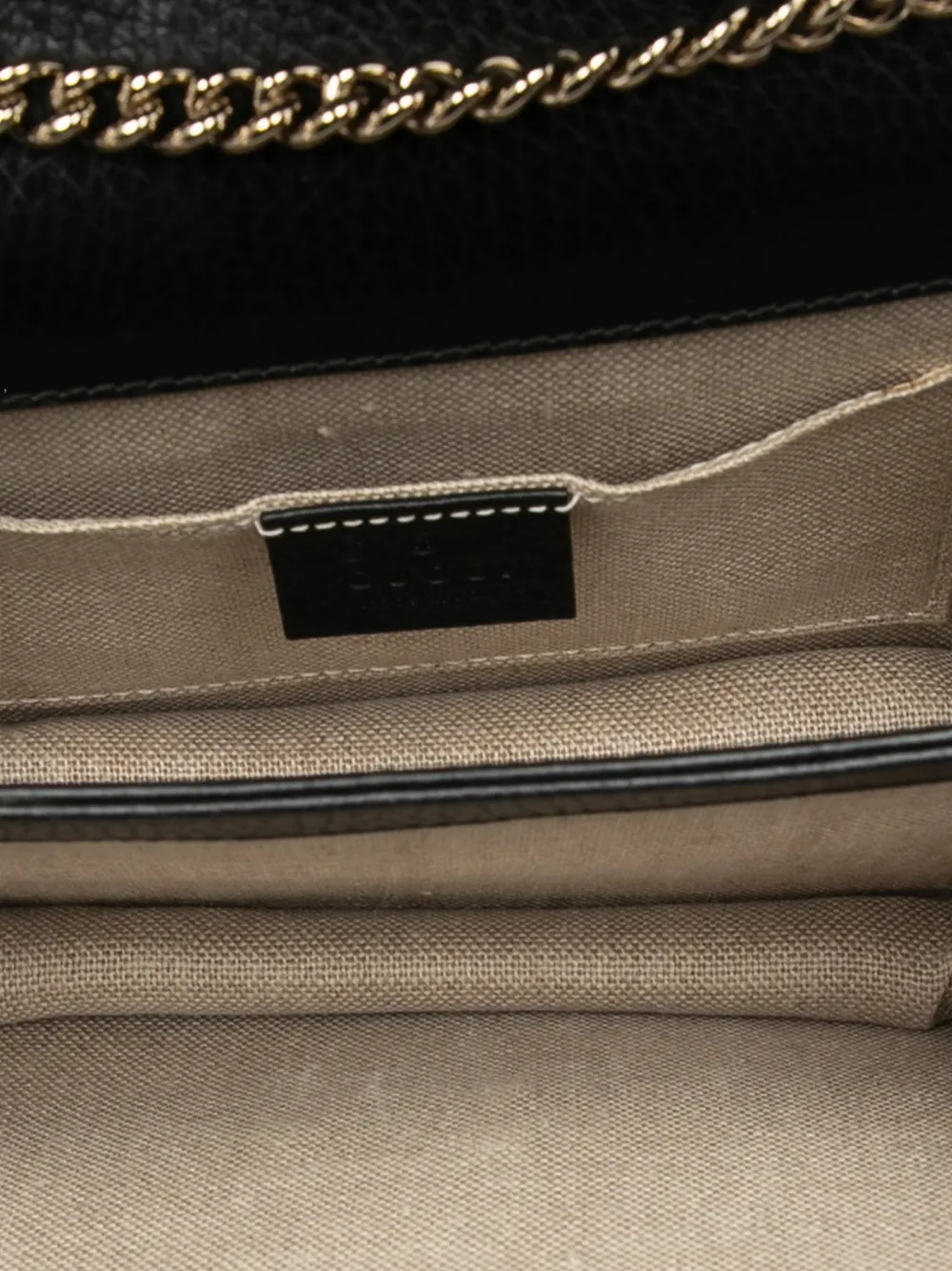 Pre-owned Gucci 2000-2015 Small Dollar Calfskin Interlocking G Crossbody Bag In Black