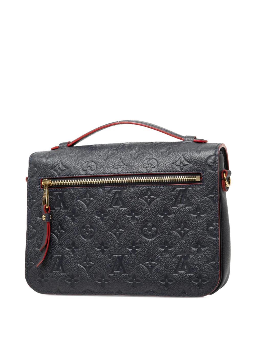 LOUIS VUITTON Pre-owned 2018 Monogram Empreinte Pochette Metis Satchel In Blue