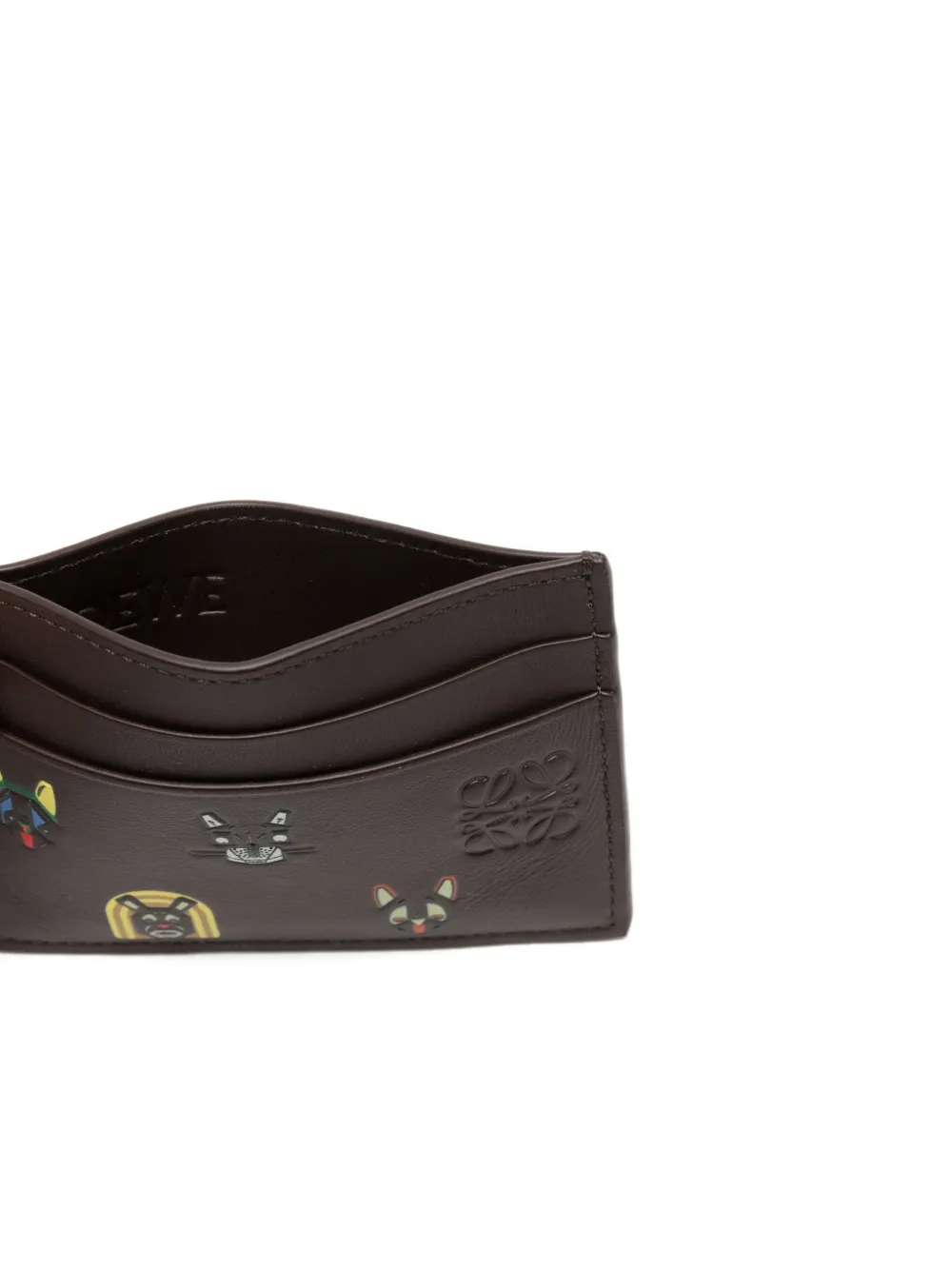 Loewe X Louis Wain Leather Card Holder In Brown