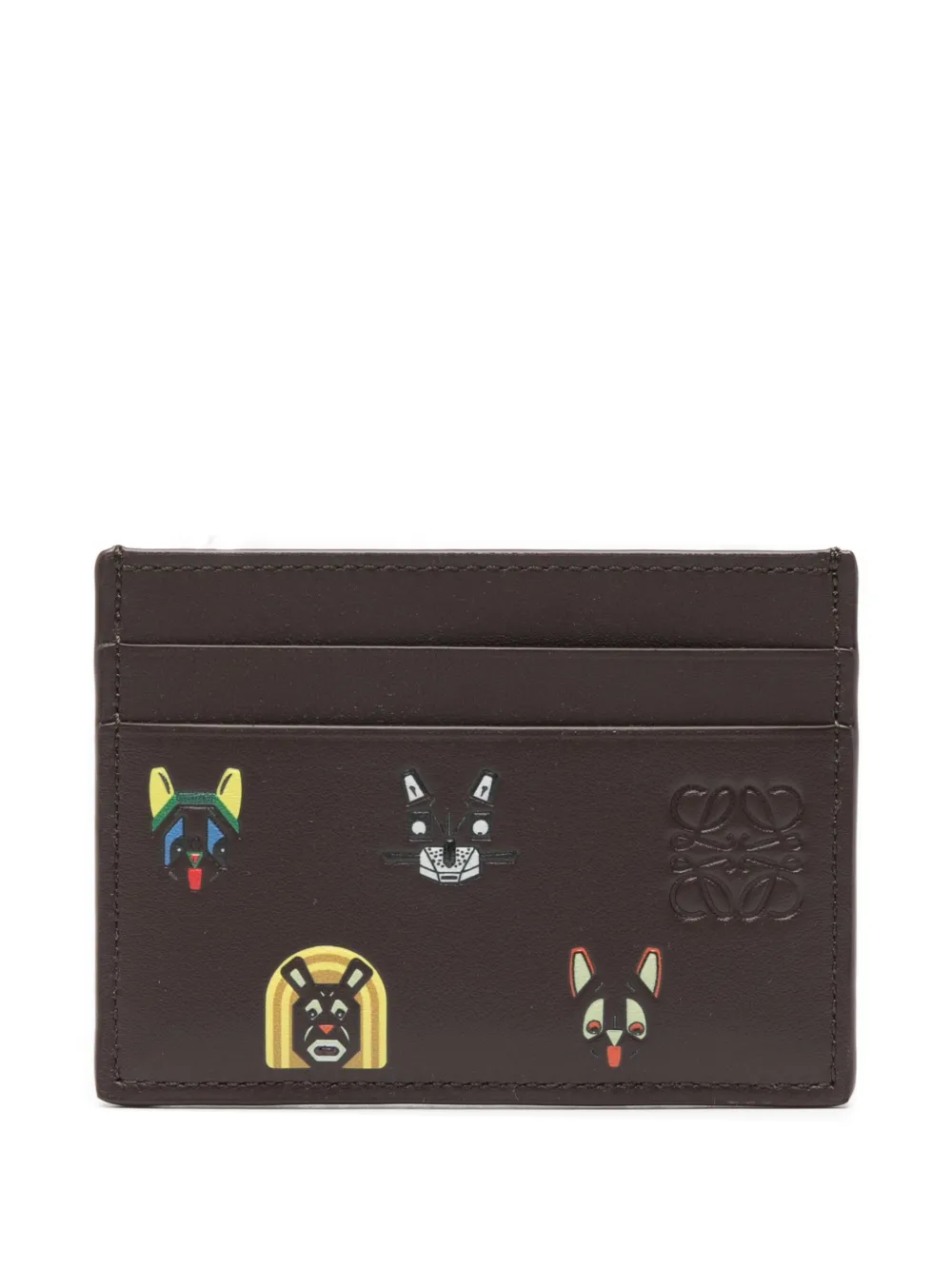 Loewe X Louis Wain Leather Card Holder In Brown