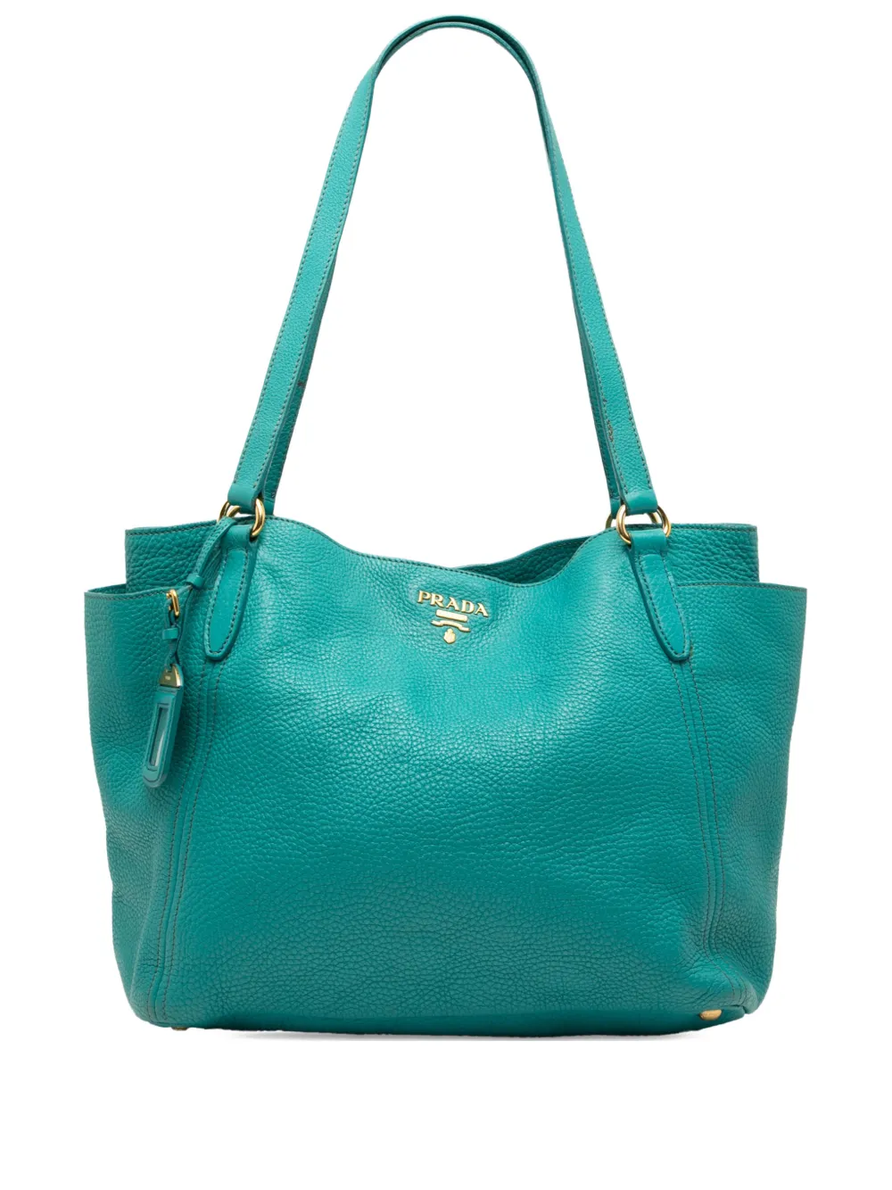 Prada Pre-Owned 2010-2025 Vitello Daino Side Pocket tote bag - Blu