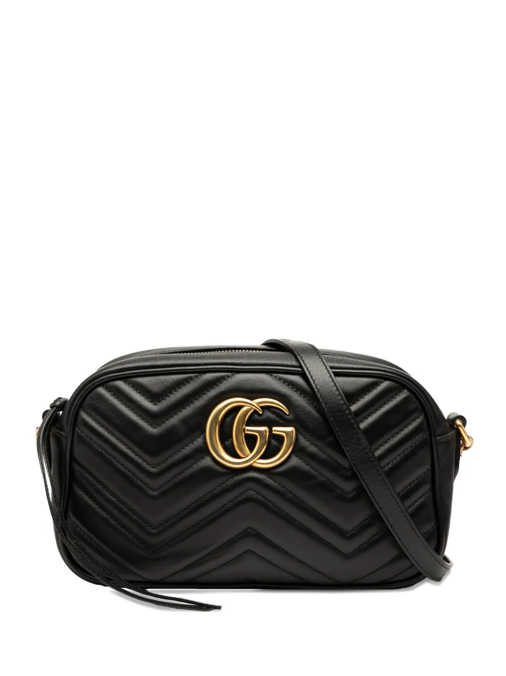 Gucci Pre-Owned 2016-2025 Small GG Marmont Matelasse Leather crossbody bag - Nero