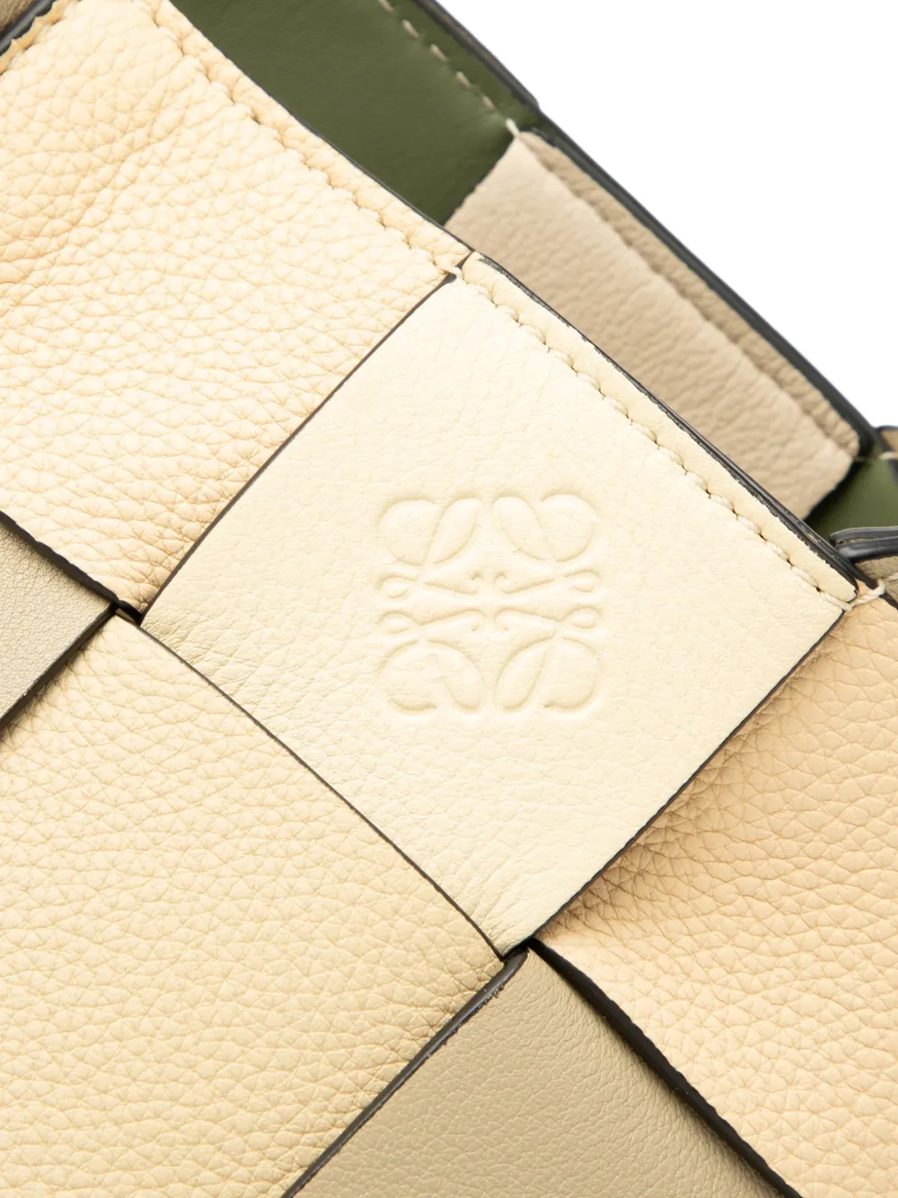 Pre-owned Loewe 2015-2025 Small Woven Leather The Surplus Collection Basket Bag Satchel In Brown