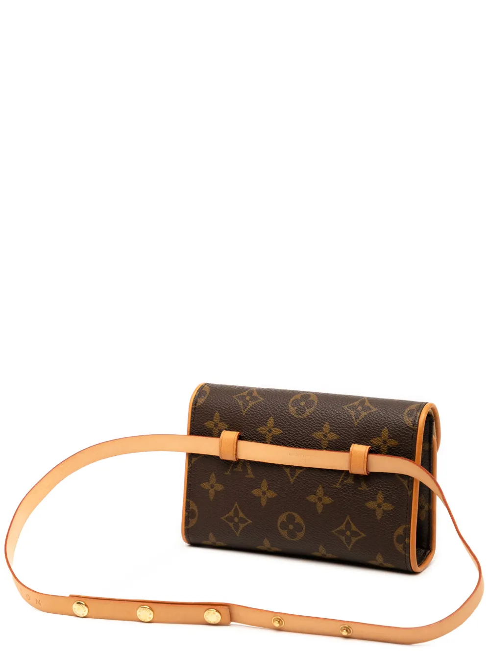 Click to view more detailed imagery on our partner's website Pre-owned Louis Vuitton 2001 Monogram Pochette Florentine Belt Bag In Brown