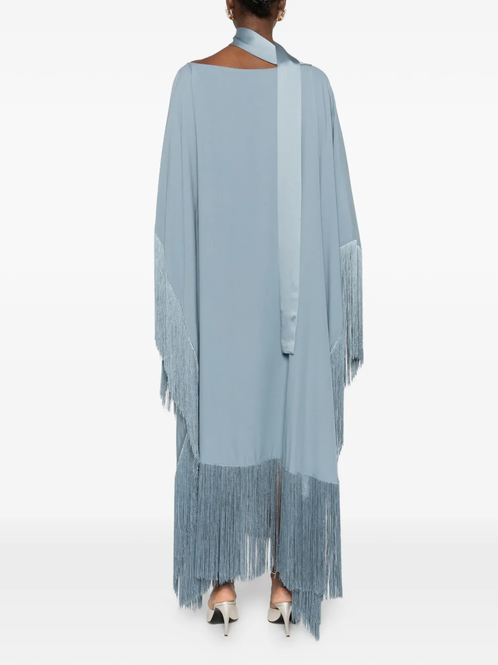 Taller Marmo Fringed Kaftan In Blue