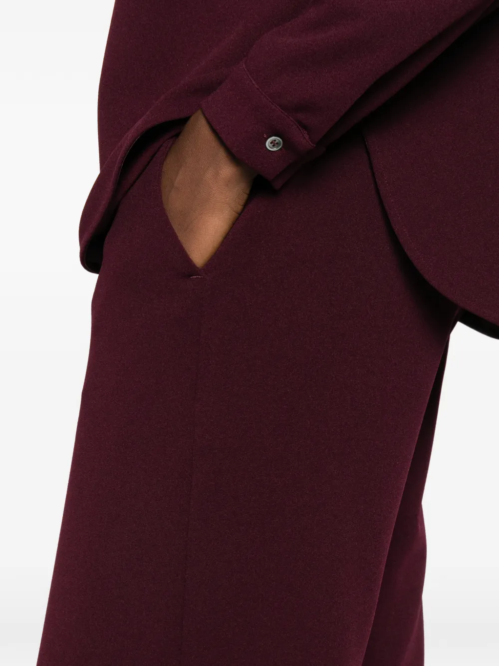 Blanca Vita Pantalon met plooien en zijzakken Paars