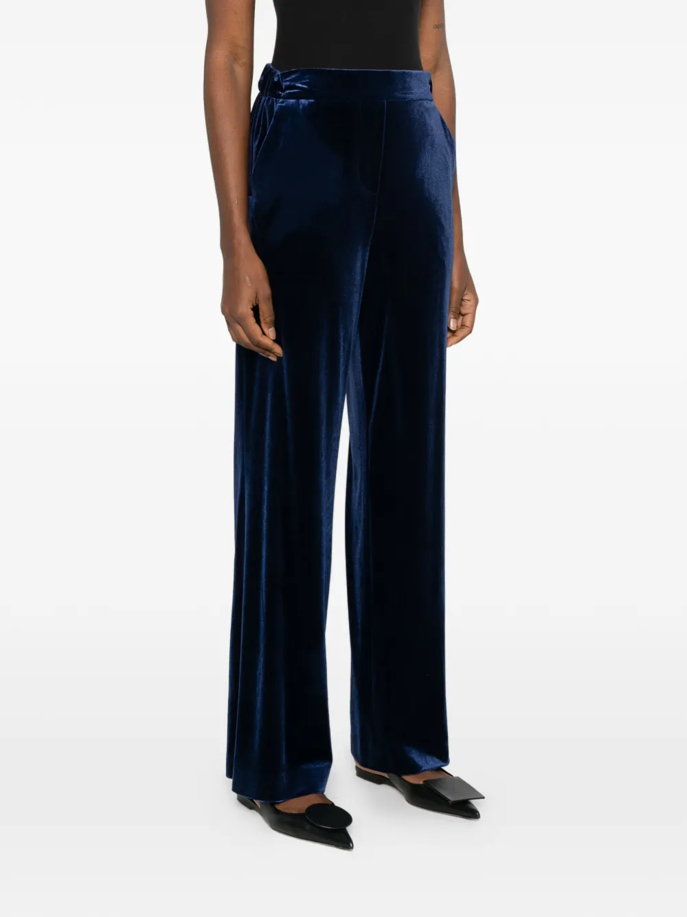 Blanca Vita Straight broek met zakken Blauw