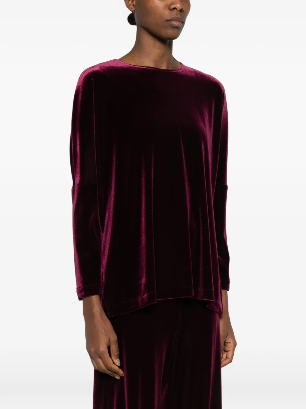 Blanca Vita Top met ronde hals Paars