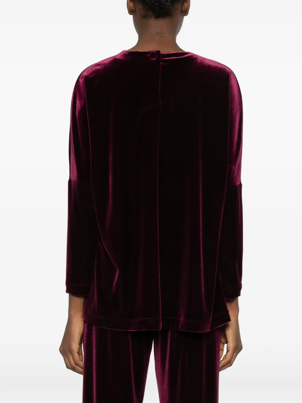 Blanca Vita Top met ronde hals Paars