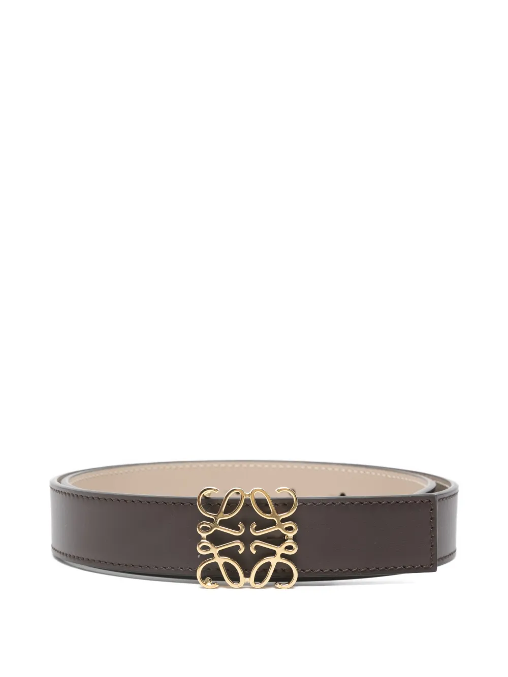 Loewe Reversible Anagram-buckle Belt In Brown