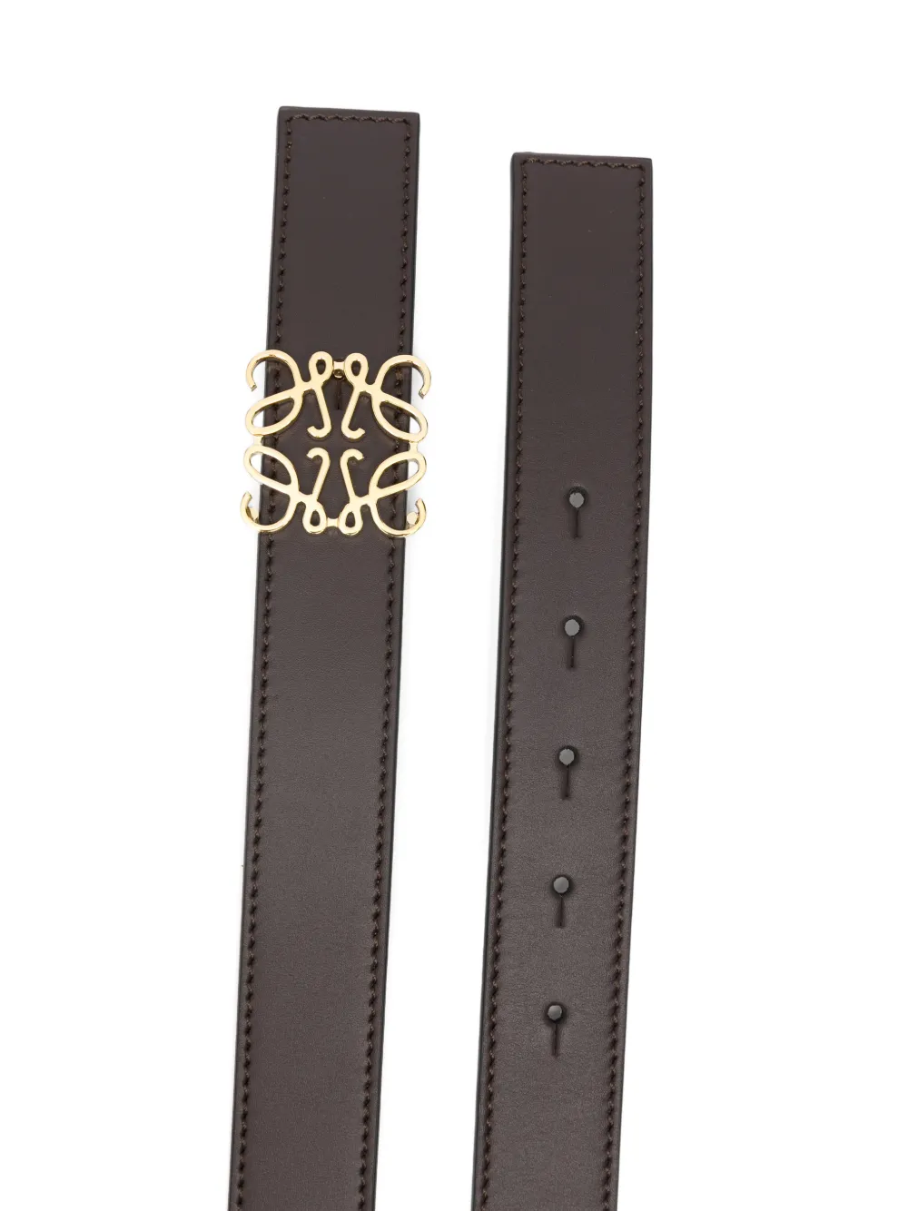 Loewe Reversible Anagram-buckle Belt In Brown