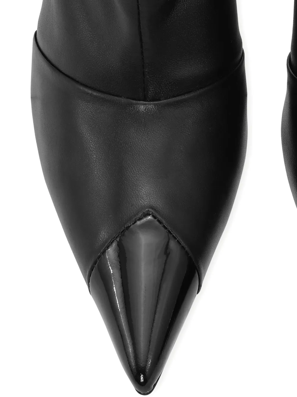  Rotate Birger Christensen Pointed-toe Leather Boots - Black 