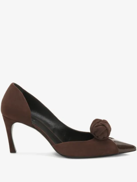 ROTATE BIRGER CHRISTENSEN knot-detail suede pumps