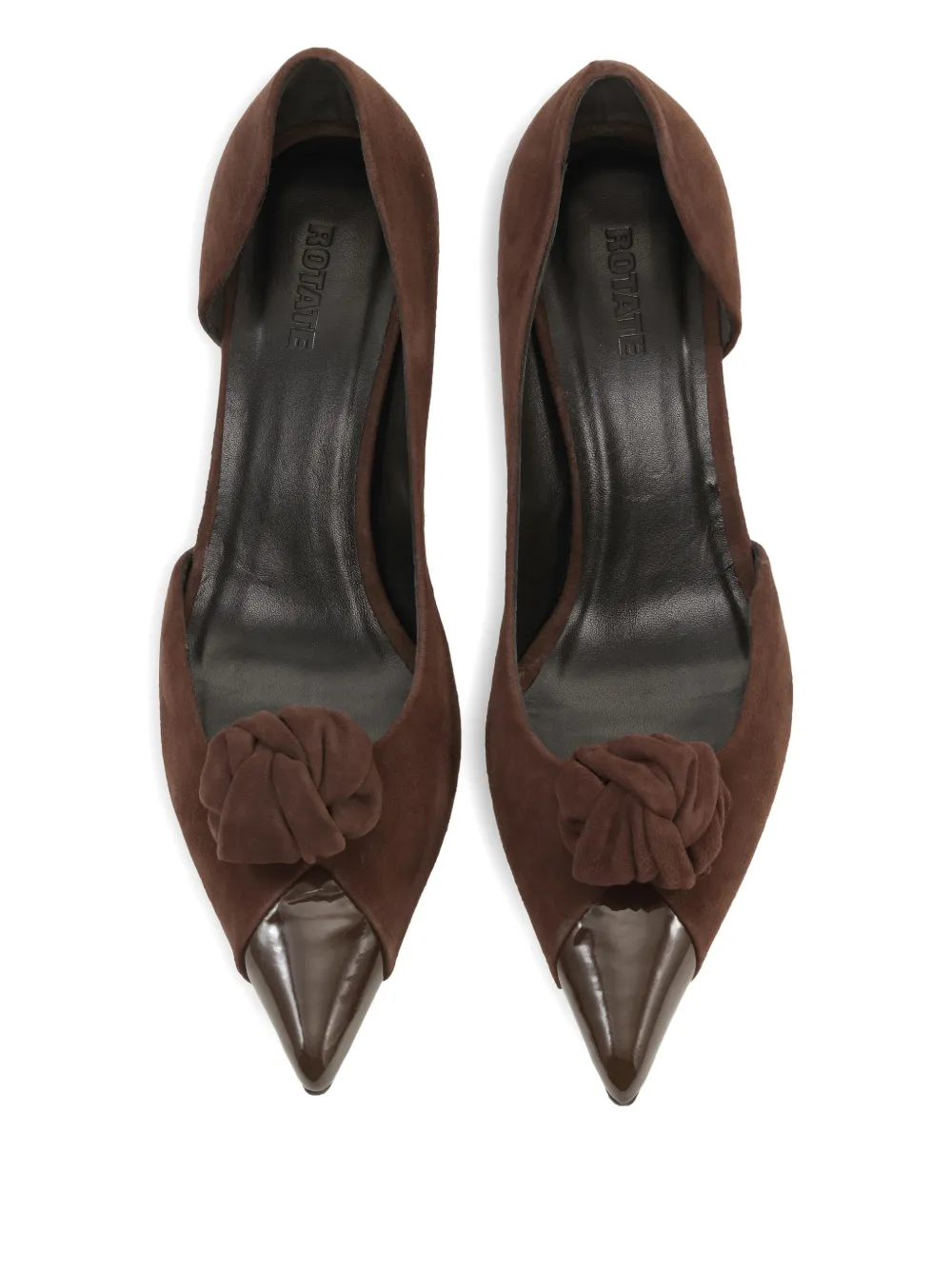 Rotate Birger Christensen Knot-detail Suede Pumps In Multi