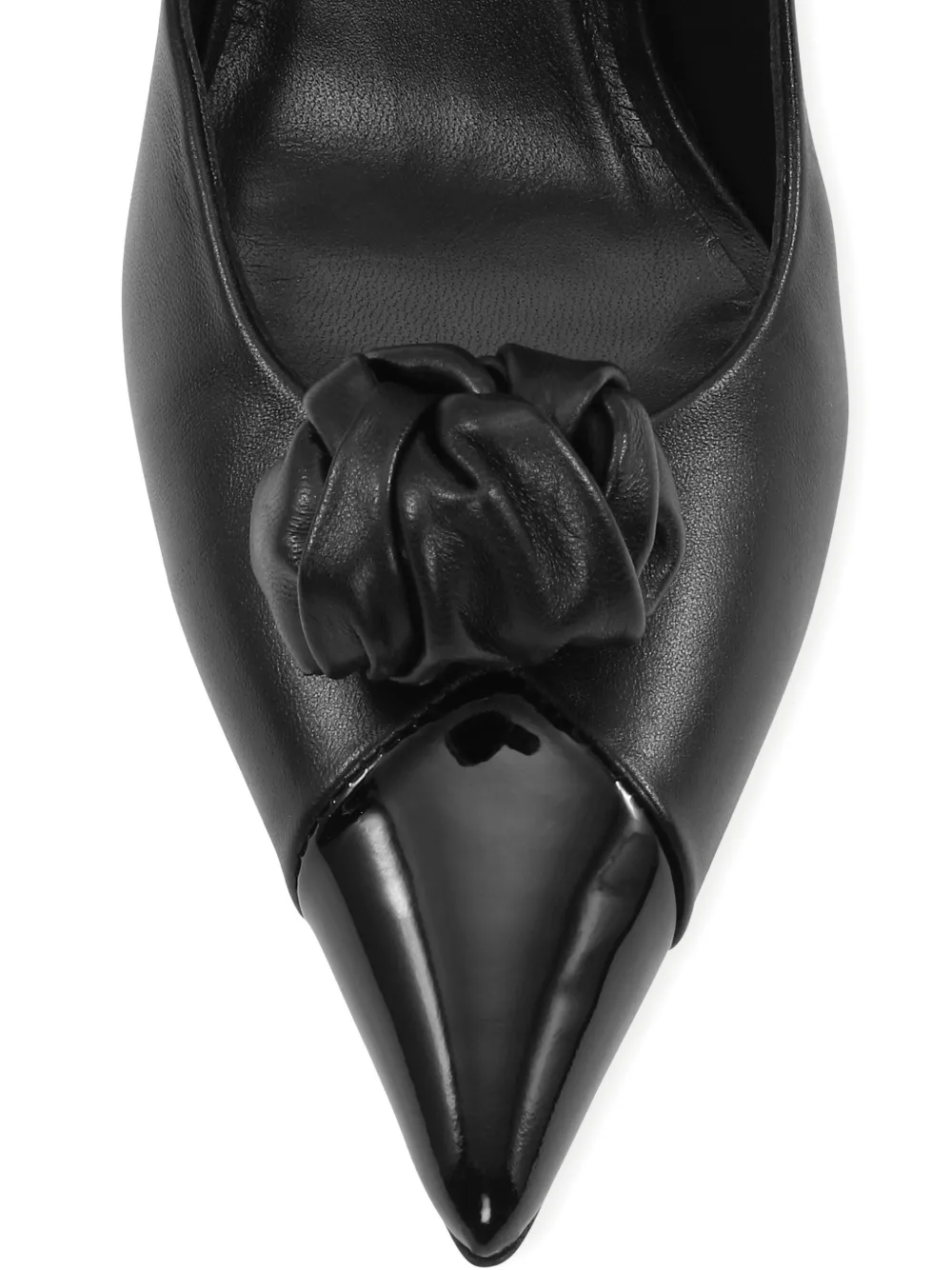  Rotate Birger Christensen Knot-appliqué Leather Pumps - Black 