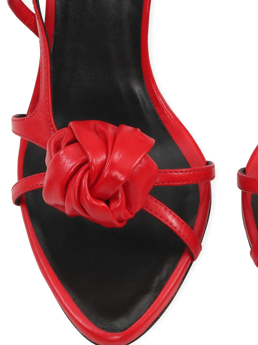ROTATE BIRGER CHRISTENSEN Leren sandalen met geknoopt detail Rood