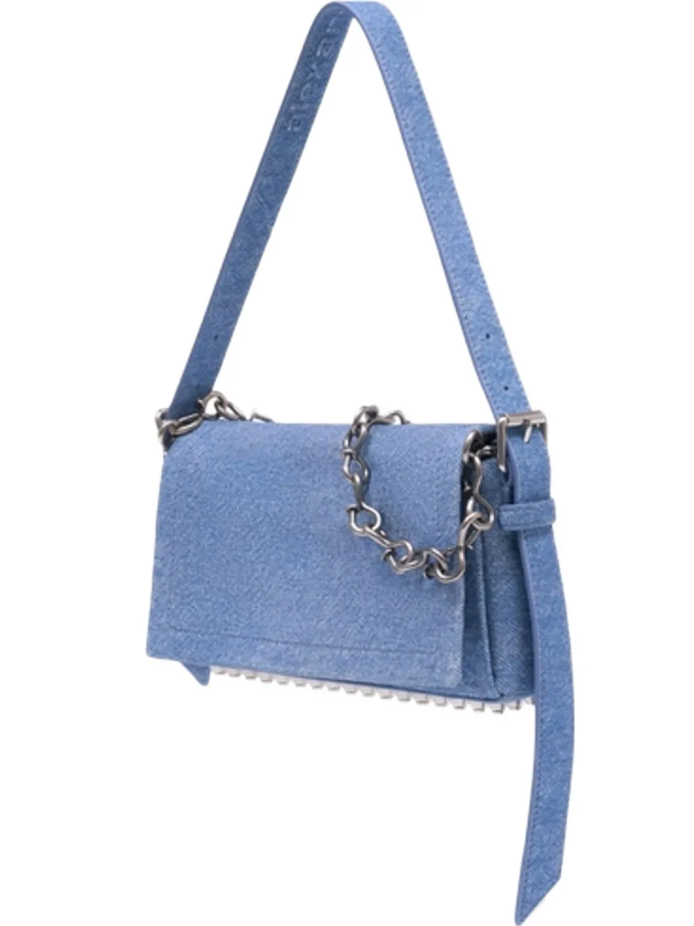 Alexander Wang embossed chain ricco shoulder bag - Blu